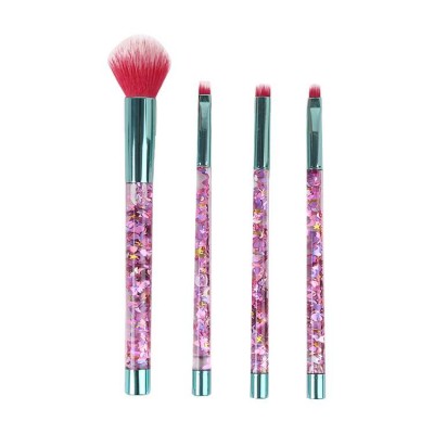 Natural hair colorful glitter wholesale cosmetic tool make brushes set