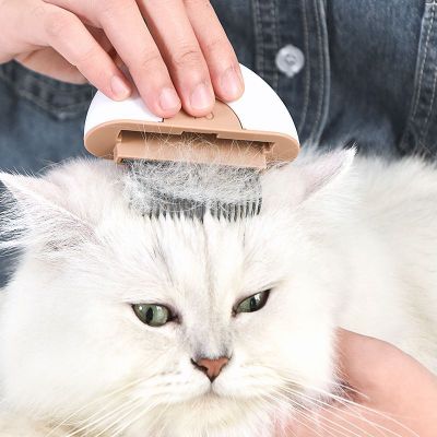 2 in 1 easy pet shell massage comb pet hair removal grooming hair shedding brush dog brush