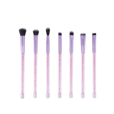 Custom glitter 7PCS private label colorful professional makeup brushes pink