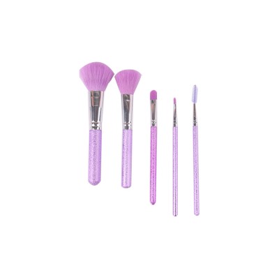 OEM cheap high quality foundation eyeshadow 5PCS glitter custom logo makeup brush set