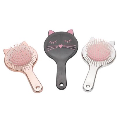 Travel girls portable cat shape cute massage hair brush comb