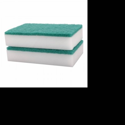 Economical Custom Design Dish Sponge Polymer Foam Scrub Cellulose Melamine Sponge Polyester Scouring Pad