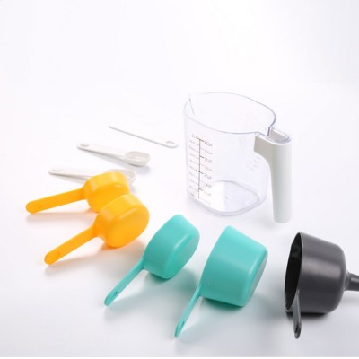 Dtk 9-piece Baking Tool 100ml Plastic Measuring Cup And Spoon Set,Measurement Cup Set With Scale Measuring Cup